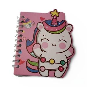 Unicorn Mini Spiral Notebook with Pink Cover